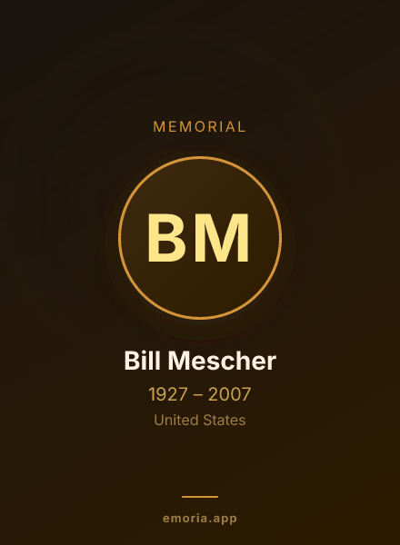 Memorial portrait of Bill Mescher