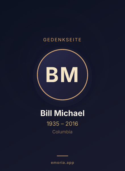 Gedenkportrait von Bill Michael