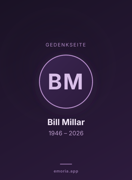 Gedenkportrait von Bill Millar