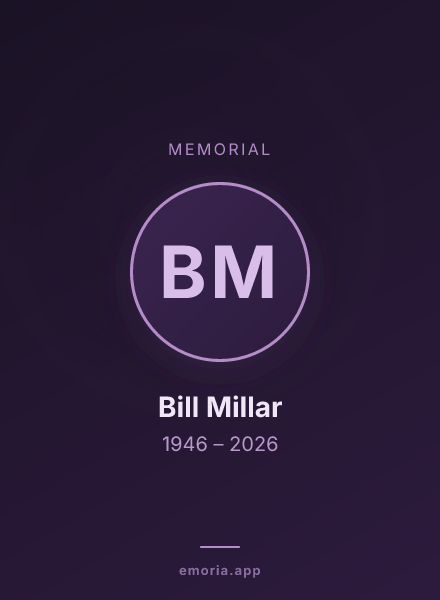 Memorial portrait of Bill Millar