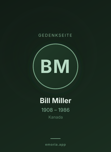 Gedenkportrait von Bill Miller
