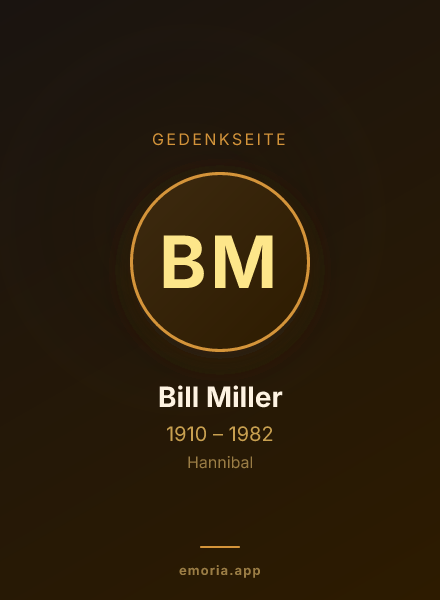 Gedenkportrait von Bill Miller