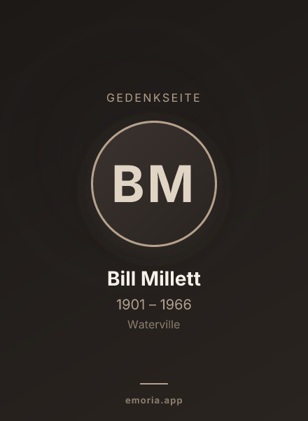 Gedenkportrait von Bill Millett