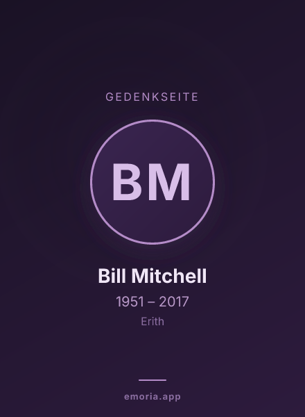 Gedenkportrait von Bill Mitchell
