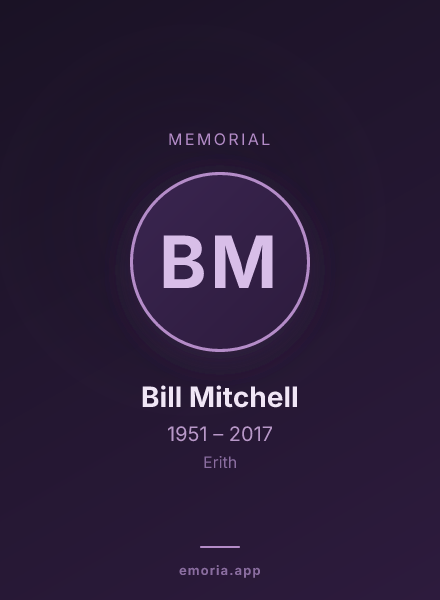 Memorial portrait of Bill Mitchell