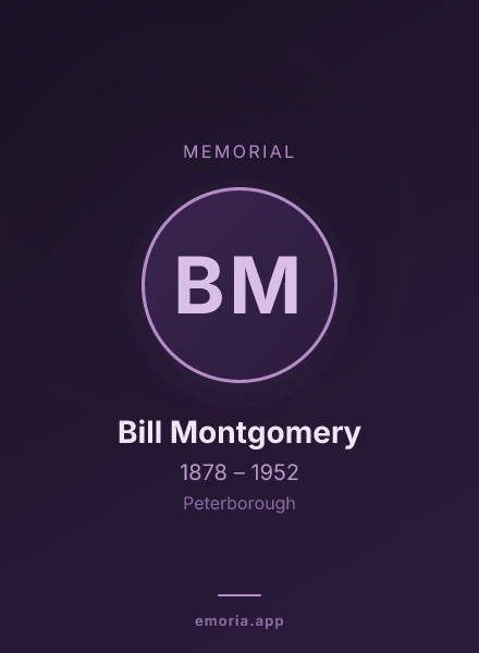 Memorial portrait of Bill Montgomery
