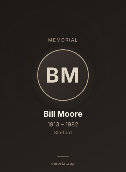 Memorial portrait of Bill Moore