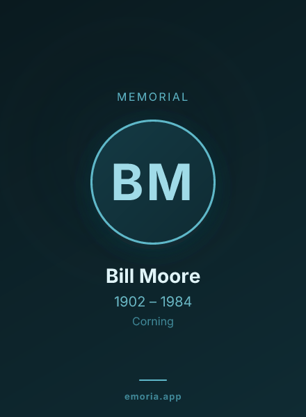Memorial portrait of Bill Moore