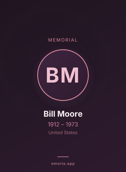 Memorial portrait of Bill Moore