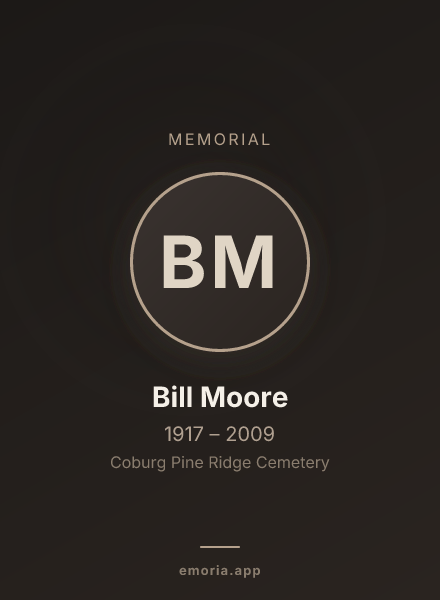 Memorial portrait of Bill Moore