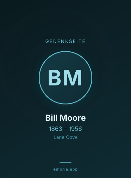 Gedenkportrait von Bill Moore
