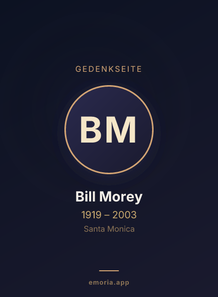 Gedenkportrait von Bill Morey