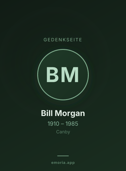 Gedenkportrait von Bill Morgan