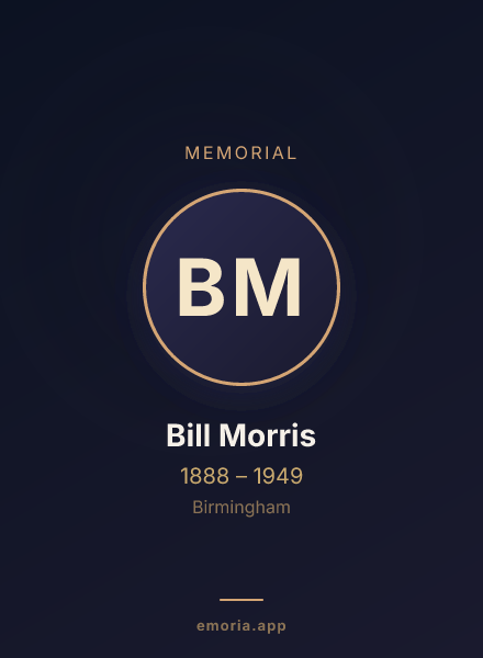 Memorial portrait of Bill Morris