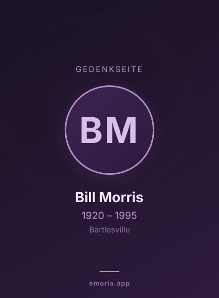 Gedenkportrait von Bill Morris