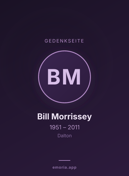 Gedenkportrait von Bill Morrissey