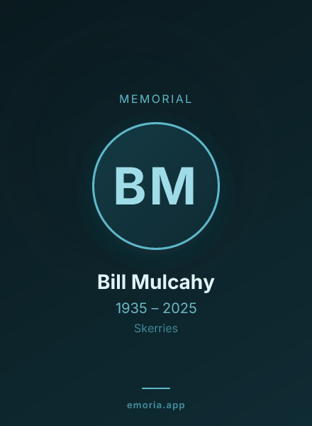 Memorial portrait of Bill Mulcahy