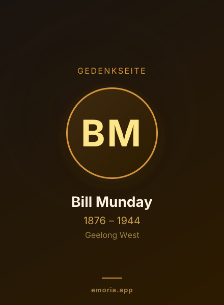 Gedenkportrait von Bill Munday
