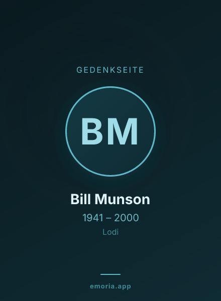 Gedenkportrait von Bill Munson