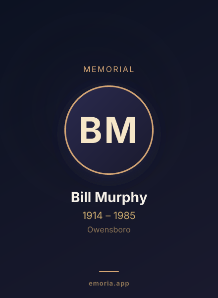 Memorial portrait of Bill Murphy