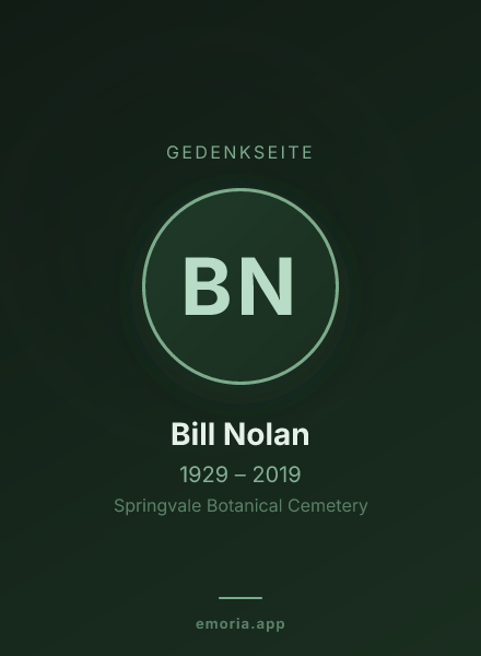 Gedenkportrait von Bill Nolan