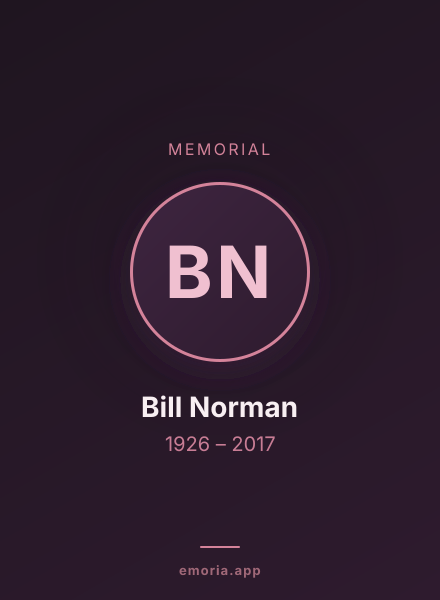 Memorial portrait of Bill Norman