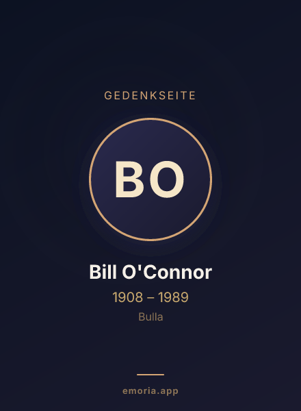 Gedenkportrait von Bill O'Connor