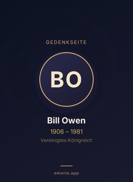 Gedenkportrait von Bill Owen