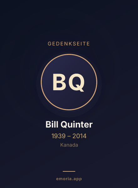Gedenkportrait von Bill Quinter