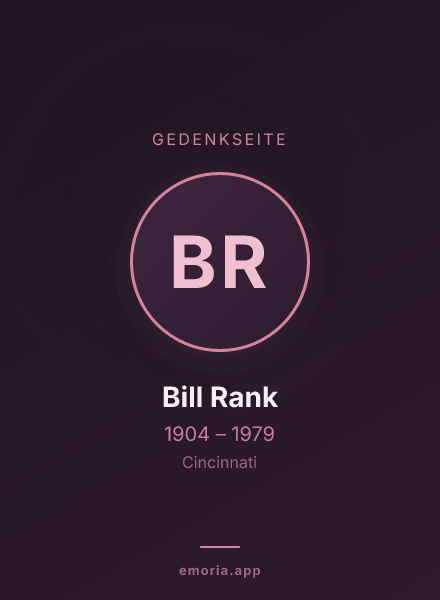 Gedenkportrait von Bill Rank