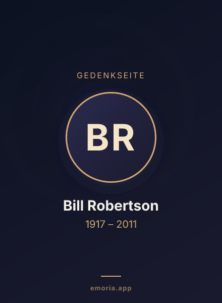 Gedenkportrait von Bill Robertson