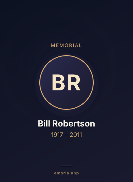 Memorial portrait of Bill Robertson