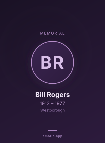 Memorial portrait of Bill Rogers