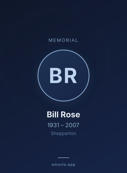 Memorial portrait of Bill Rose
