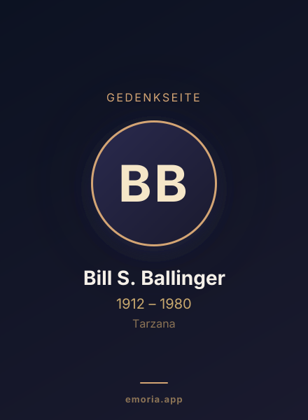 Gedenkportrait von Bill S. Ballinger