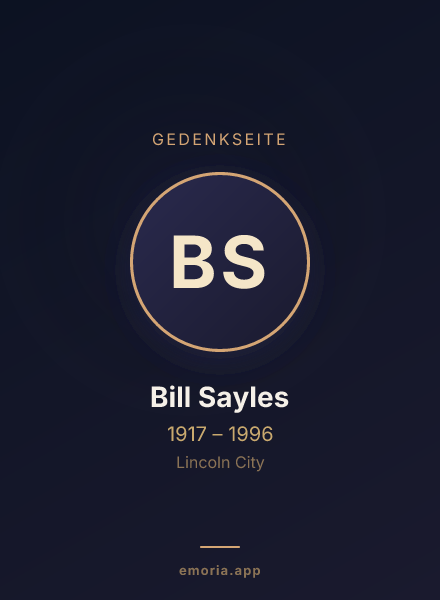Gedenkportrait von Bill Sayles
