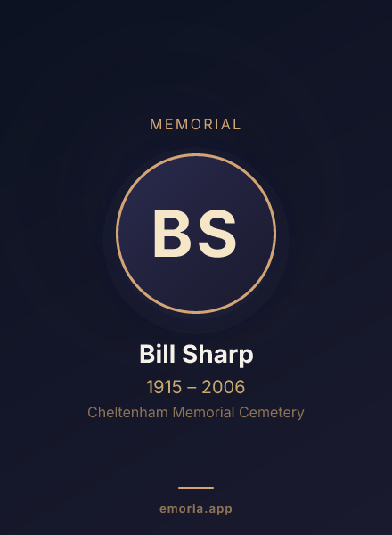 Memorial portrait of Bill Sharp