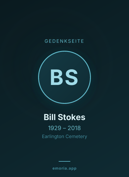 Gedenkportrait von Bill Stokes