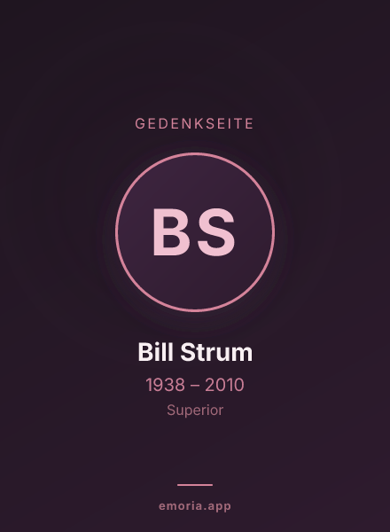 Gedenkportrait von Bill Strum