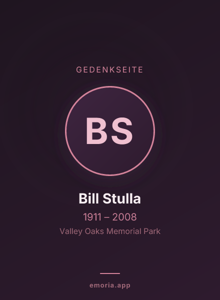 Gedenkportrait von Bill Stulla
