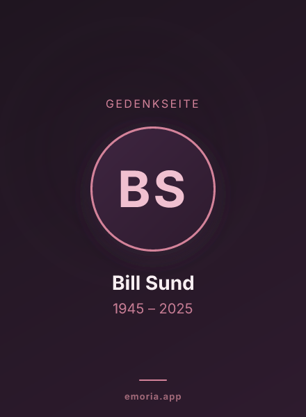 Gedenkportrait von Bill Sund