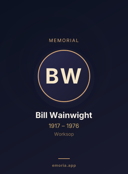 Memorial portrait of Bill Wainwight