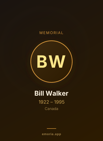 Memorial portrait of Bill Walker