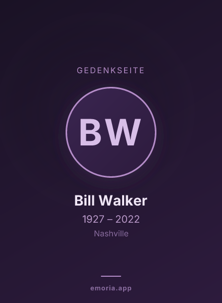 Gedenkportrait von Bill Walker
