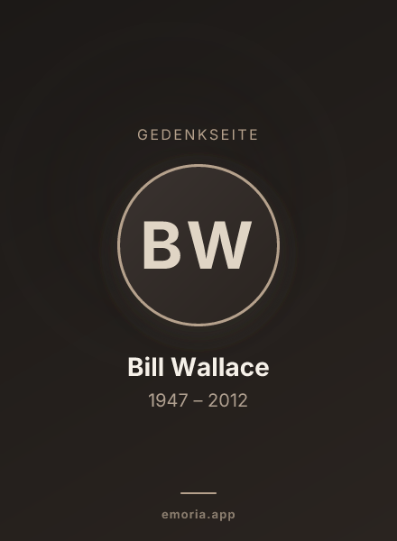 Gedenkportrait von Bill Wallace