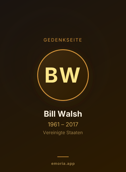Gedenkportrait von Bill Walsh