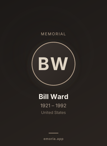 Memorial portrait of Bill Ward