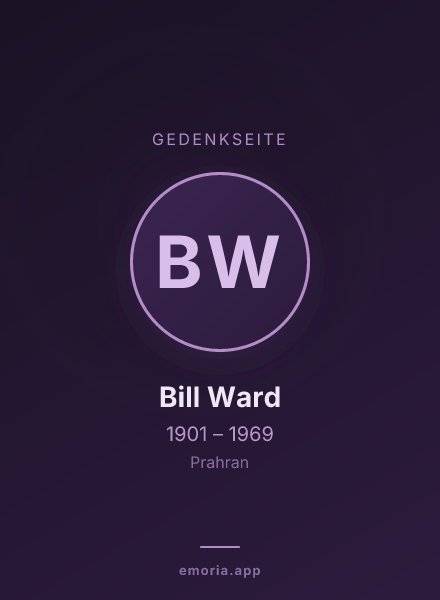 Gedenkportrait von Bill Ward