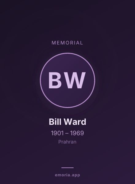 Memorial portrait of Bill Ward