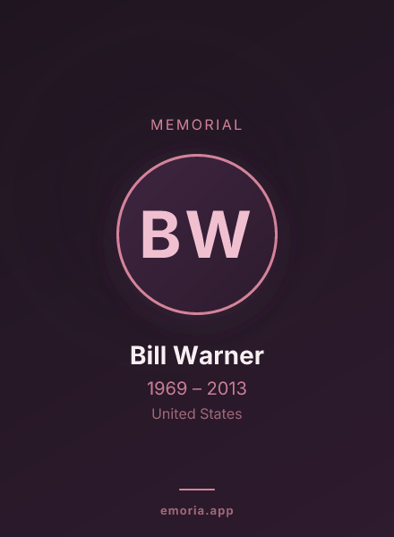 Memorial portrait of Bill Warner
